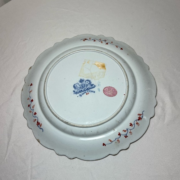 Hicks, Meigh & Johnson Imari Chinoiseries Ruffled Depp Stone China Plate - Picture 4 of 5
